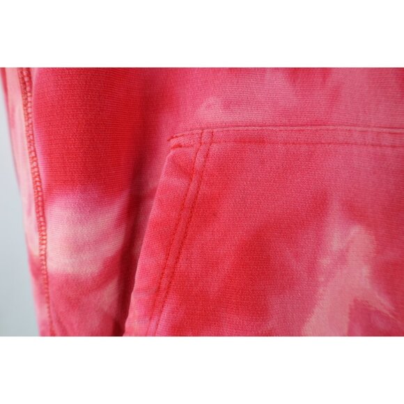 Vintage 90s Mens Medium Spell Out Acid Wash Ohio State University Hoodie Red - Picture 12 of 16